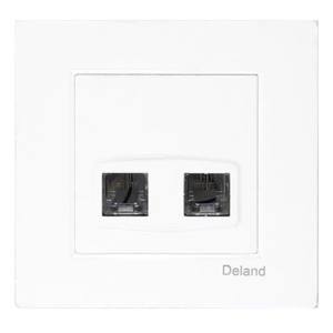 2058932 سوکت تلفن دوقلوی دلند مدل آسا