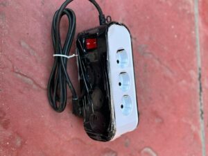 پریز 9 خانه ارت دار و بدون ارت با کلید مدل شهاب