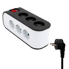 پریز 9 خانه ارت دار وبدون ارت کلید دار شهاب